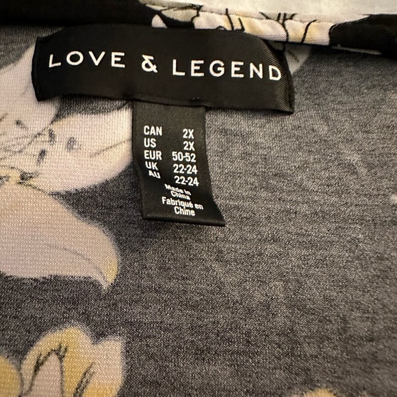 Addition Elle Floral Bodysuit 2X - Picture 3 of 5